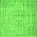 Serging Thickness of Abstract Green Contemporary Rug, con733grn