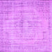 Square Abstract Purple Contemporary Rug, con733pur