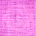 Square Abstract Pink Contemporary Rug, con733pnk