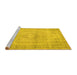 Sideview of Machine Washable Abstract Yellow Contemporary Rug, wshcon733yw