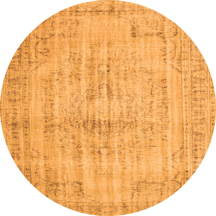 Square Abstract Orange Contemporary Rug, con733org