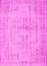 Machine Washable Abstract Pink Contemporary Rug, wshcon733pnk