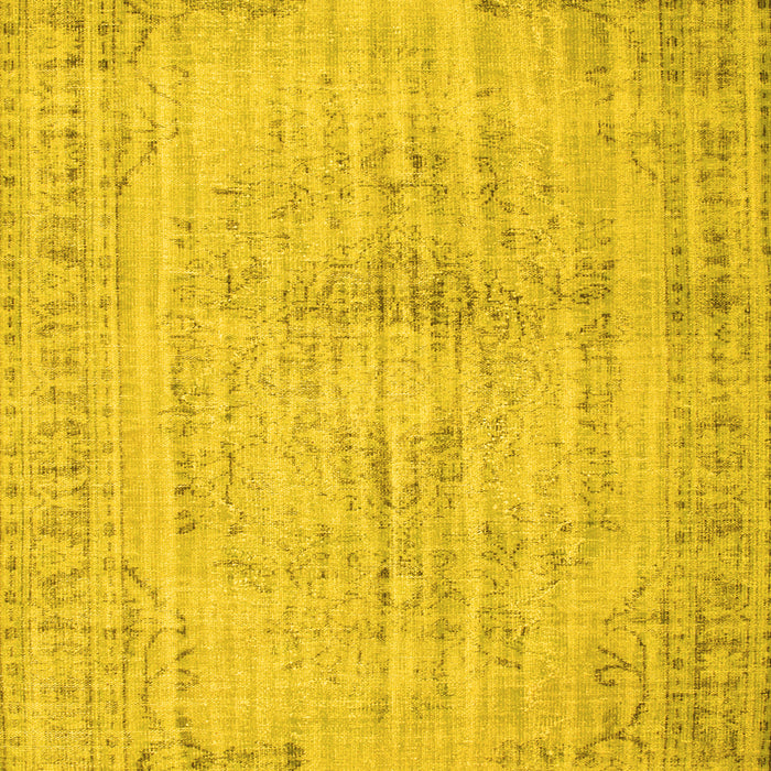 Machine Washable Abstract Yellow Contemporary Rug, wshcon733yw