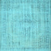 Square Machine Washable Abstract Light Blue Contemporary Rug, wshcon733lblu