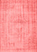 Abstract Red Contemporary Area Rugs