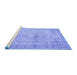 Sideview of Machine Washable Abstract Blue Contemporary Rug, wshcon733blu