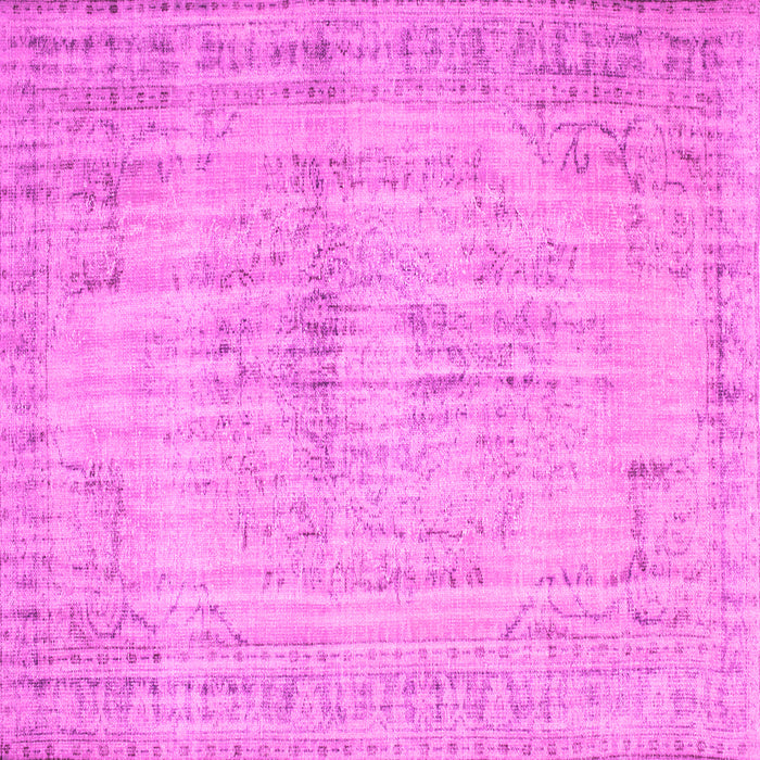 Square Machine Washable Abstract Pink Contemporary Rug, wshcon733pnk