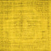 Square Abstract Yellow Contemporary Rug, con733yw