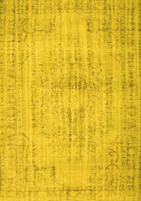 Abstract Yellow Contemporary Rug, con733yw