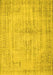 Abstract Yellow Contemporary Rug, con733yw