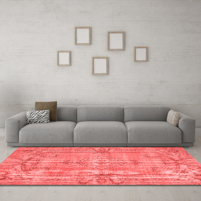 Contemporary Red Washable Rugs