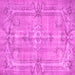 Square Abstract Pink Contemporary Rug, con734pnk