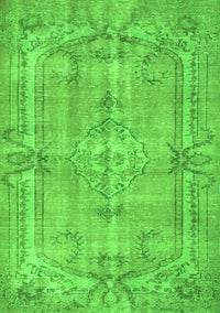 Abstract Green Contemporary Rug, con734grn