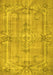 Abstract Yellow Contemporary Rug, con734yw