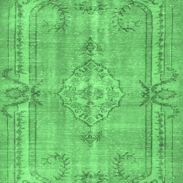 Machine Washable Abstract Emerald Green Contemporary Area Rugs, wshcon734emgrn