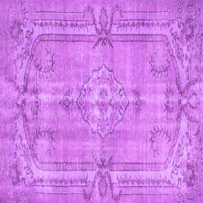 Square Abstract Purple Contemporary Rug, con734pur