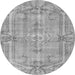 Square Abstract Gray Contemporary Rug, con734gry