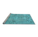 Sideview of Machine Washable Abstract Light Blue Contemporary Rug, wshcon734lblu