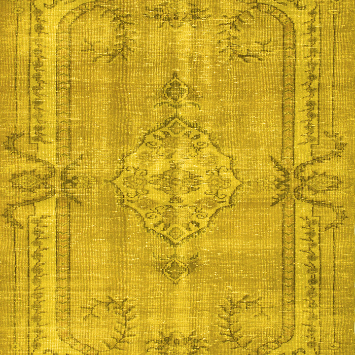 Machine Washable Abstract Yellow Contemporary Rug, wshcon734yw