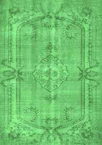 Abstract Emerald Green Contemporary Rug, con734emgrn