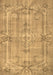 Machine Washable Abstract Brown Contemporary Rug, wshcon734brn