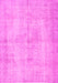 Machine Washable Abstract Pink Contemporary Rug, wshcon735pnk