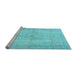 Sideview of Machine Washable Abstract Light Blue Contemporary Rug, wshcon735lblu