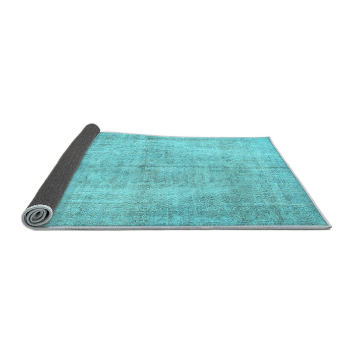Sideview of Abstract Light Blue Contemporary Rug, con735lblu
