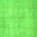 Serging Thickness of Abstract Green Contemporary Rug, con735grn