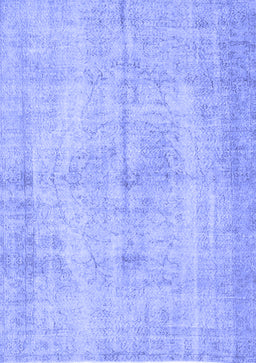 Abstract Blue Contemporary Rug, con735blu