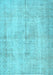 Machine Washable Abstract Light Blue Contemporary Rug, wshcon735lblu