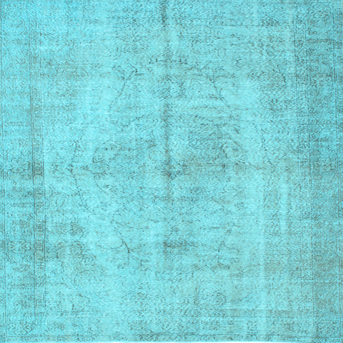 Square Abstract Light Blue Contemporary Rug, con735lblu