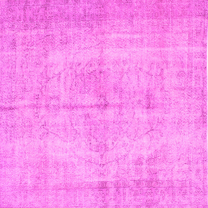 Square Machine Washable Abstract Pink Contemporary Rug, wshcon735pnk