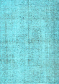 Abstract Light Blue Contemporary Rug, con735lblu