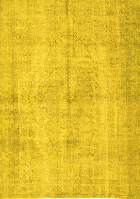 Abstract Yellow Contemporary Rug, con735yw