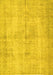 Abstract Yellow Contemporary Rug, con735yw