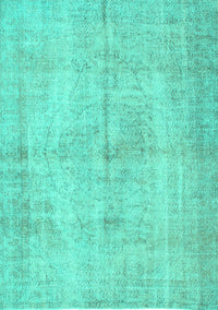 Abstract Turquoise Contemporary Rug, con735turq