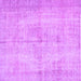 Square Abstract Purple Contemporary Rug, con735pur