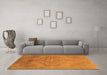 Machine Washable Abstract Orange Contemporary Area Rugs in a Living Room, wshcon736org