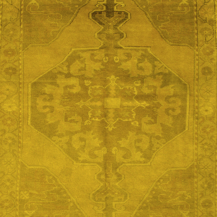Abstract Yellow Contemporary Rug, con736yw