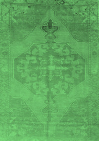 Abstract Emerald Green Contemporary Rug, con736emgrn