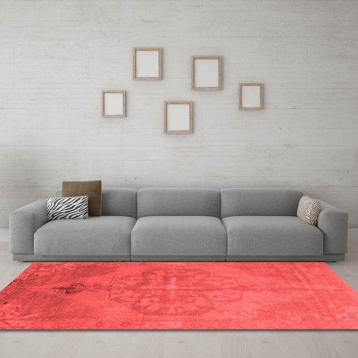 Contemporary Red Washable Rugs