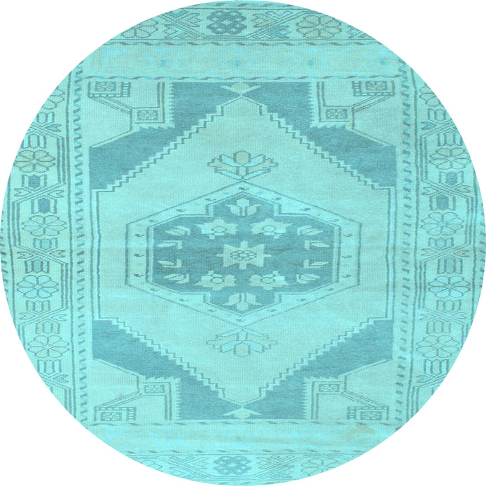 Round Machine Washable Abstract Light Blue Contemporary Rug, wshcon737lblu