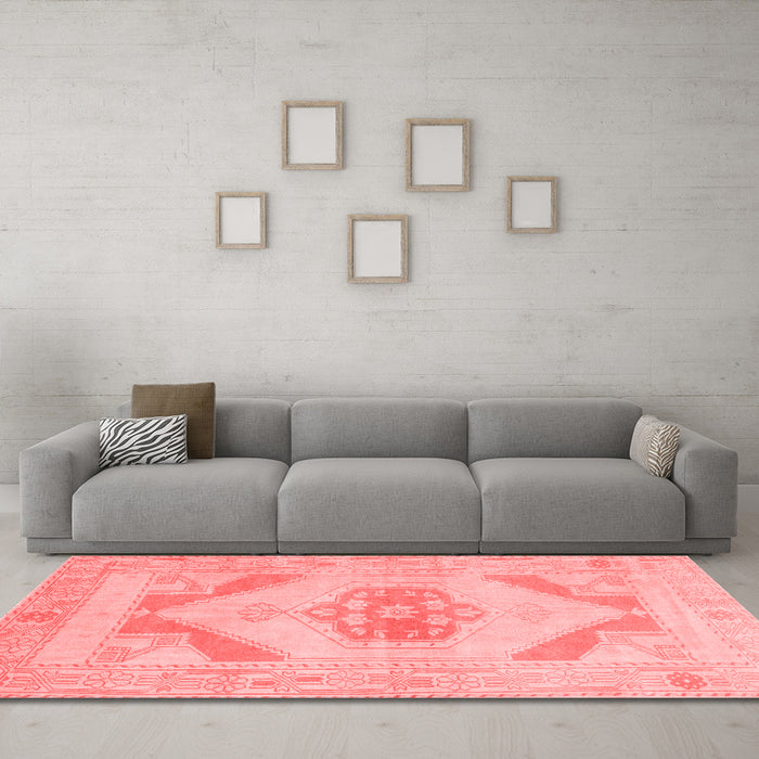 Contemporary Red Washable Rugs