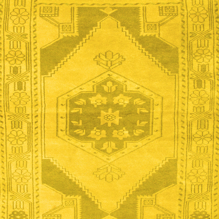 Abstract Yellow Contemporary Rug, con737yw