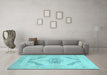 Machine Washable Abstract Light Blue Contemporary Rug in a Living Room, wshcon737lblu