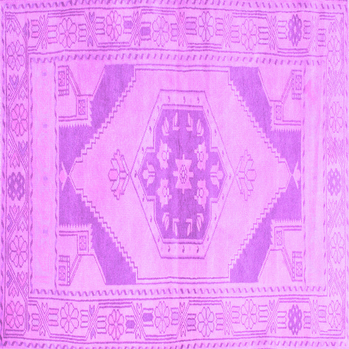 Square Machine Washable Abstract Purple Contemporary Area Rugs, wshcon737pur