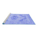 Sideview of Machine Washable Abstract Blue Contemporary Rug, wshcon737blu