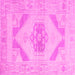 Square Abstract Pink Contemporary Rug, con737pnk