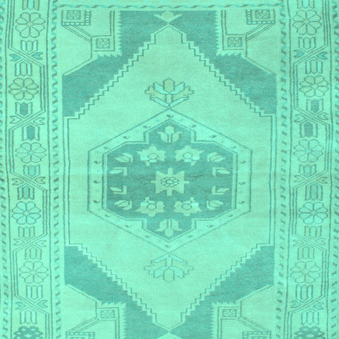 Abstract Turquoise Contemporary Rug, con737turq